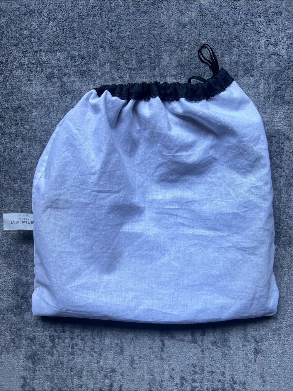 Black Saint Laurent Dust Bag With DrawString 13.5” x 12” Lined Italy YSL - Picture 2 of 9